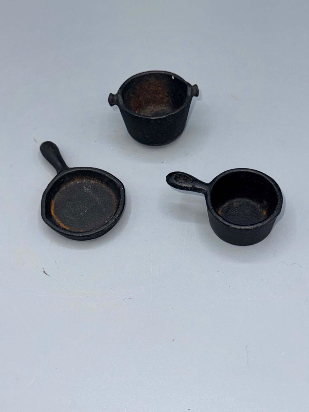 Miniature Cast Iron Cookware Trio - Black